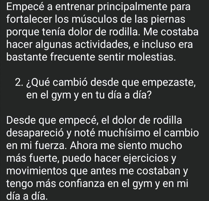 Captura de WhatsApp del testimonio de Juani